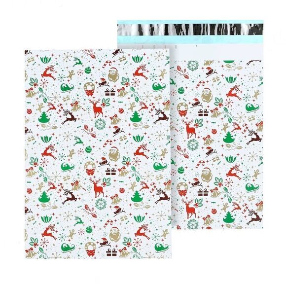 Christmas Print Poly Mailers - Picture 1 of 8